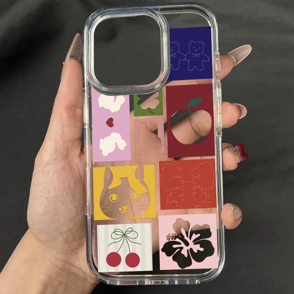 Acrylic Phone Case For iPhone 11 13 16 ProMax Case iPhone 13 14 15 ProMax 12 13 ProMax Case Samsung A55 A05S A54 A06 S22 A15 S23 A12 A22 A52S Cartoon