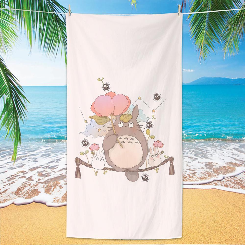 Send Cartoon Animation Chinchilla Beach Towel Microfiber Digital Printing Quick-Drying Beach Towel