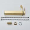 Brushed Golden Basin Faucets Elegant Waterfall Bathroom Sink Faucet Single Lever Hole Deck Mount Brass  Mixer Taps