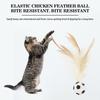 3pcs Cat Interactive Ball Toys Bouncy Balls With Feathers For Indoor Cat High Rebound Pet Flutter Balls Pet Accessories