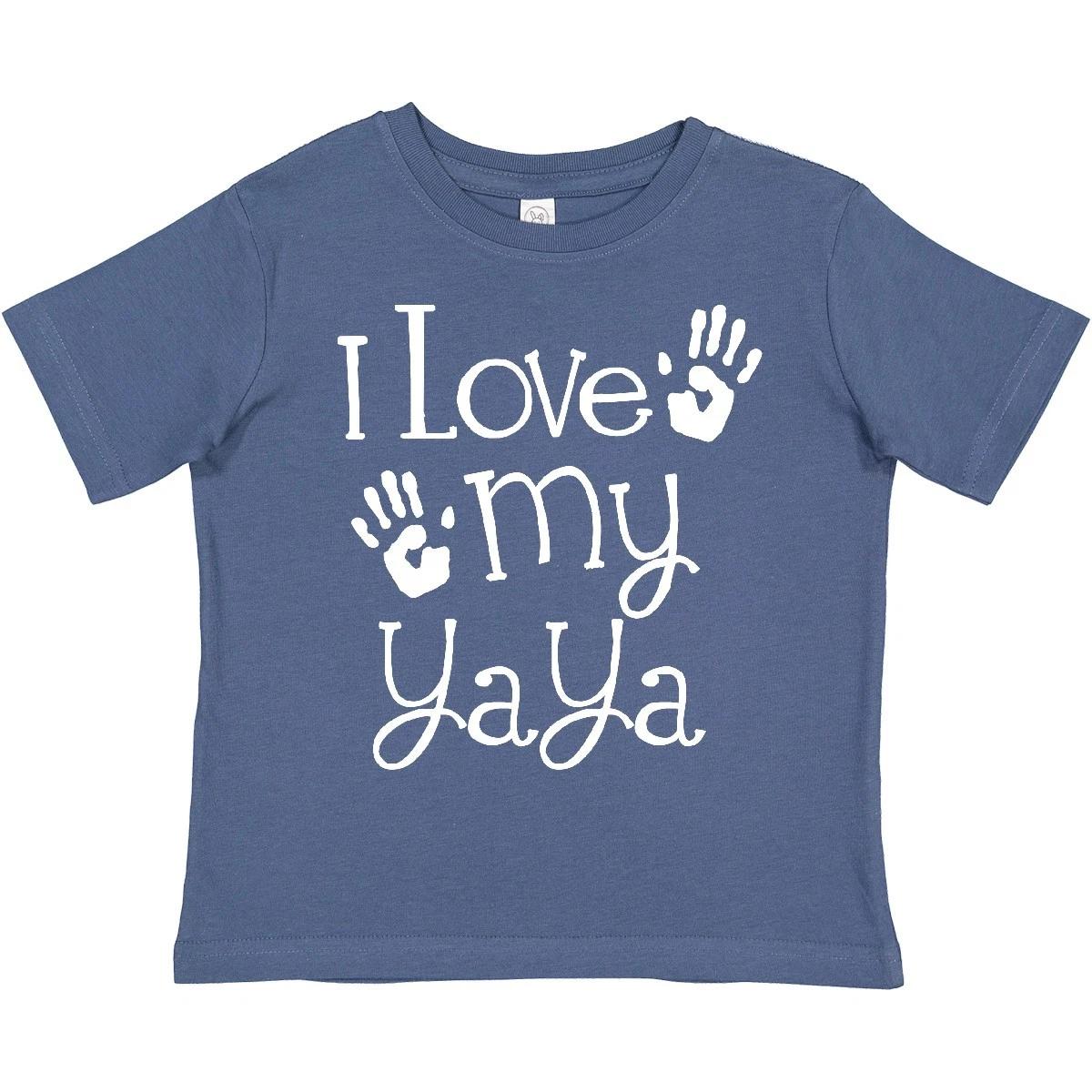 Inktastic I Love My Yaya Grandchild Toddler kids boys T-Shirt Grandkids Cute Boys Girls 130