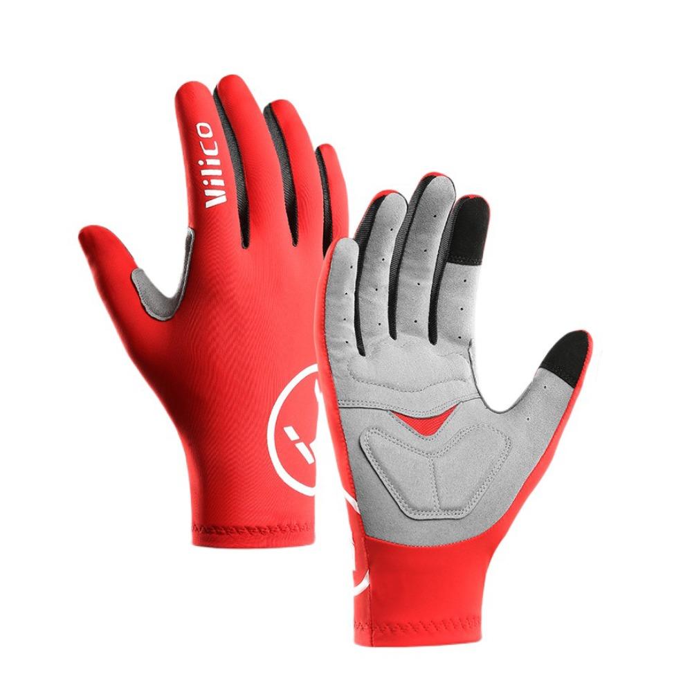Elastic Full Fingers Bicycle Mittens Shock Absorption Racing Road Bike Glove  Running Sports