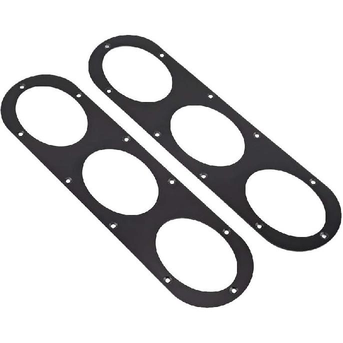 Rear Bumper Diffuser Panels, Pack of 2 Universal Aluminium Alloy Car Rear Bumper Race Air Diversion Diffuser Panel Car Styling Part with Screw