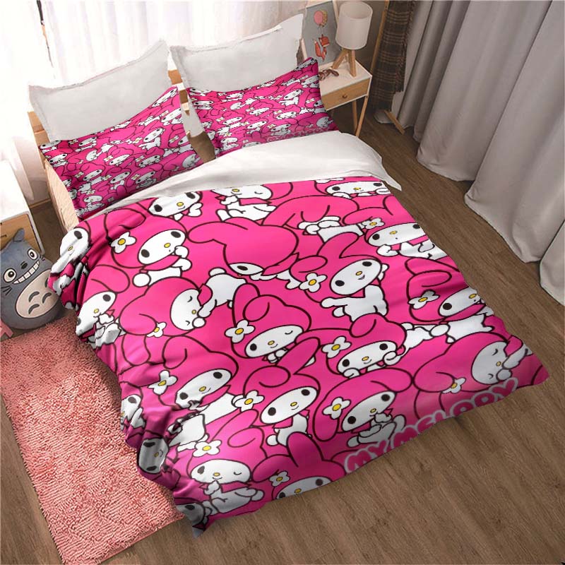Soft and Comfortable Duvet Cover, (My Melody) Children's Bedding Set Gift, Available in King, Large, Single and Double Sizes.