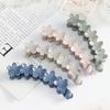 Plastic Flower Banana Clips Plum Blossom Ponytail Holder Fashion Accessories Vertical Clip  School