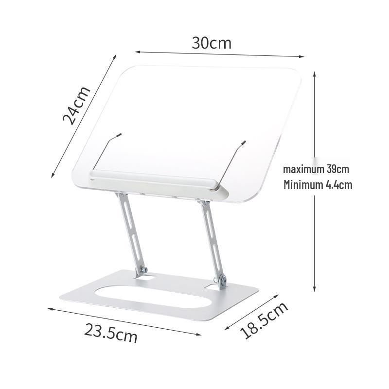 Acrylic 360° Rotating Tablet & Book Reading Stand, Foldable Transparent Holder