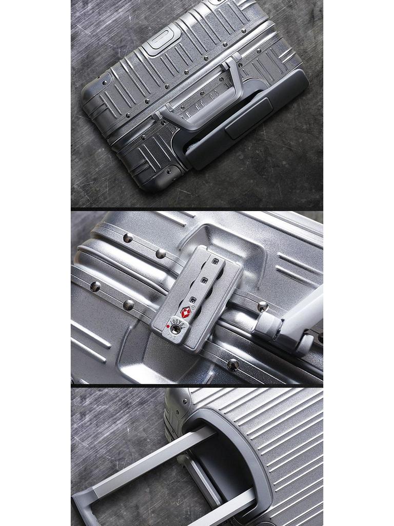20-Inch Aluminum-Magnesium Alloy Carry-On Suitcase with Password Lock and Metal Frame