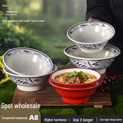 Ciotola Spessa in Melamina Commerciale per Ramen, Zuppa, Mala Tang e Luosifen