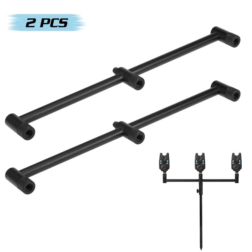 2PCS 34.5cm Fishing Buzz Bar Aluminum Alloy Fishing Rod Holder Fishing Bite Alarm