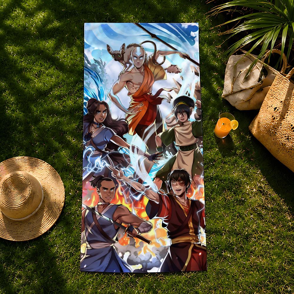 Cartoon A-Avatar T-The L-Last A-Airbender Towel Beach Towel, Quick Drying Absorbent Bath Towel For Swim,Gym,Camping,Outdoor Hot