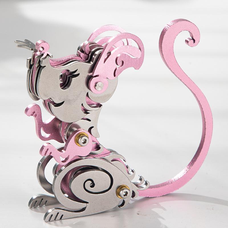 Stainless Steel DIY Animals Model Kits 3D Metal Puzzle High Difficulty Mechanical Assembly Model