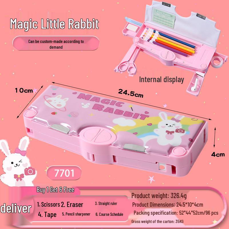 Creative Cartoon Multifunctional Pencil Case for Primary School Students - Large Capacity and High Appeal