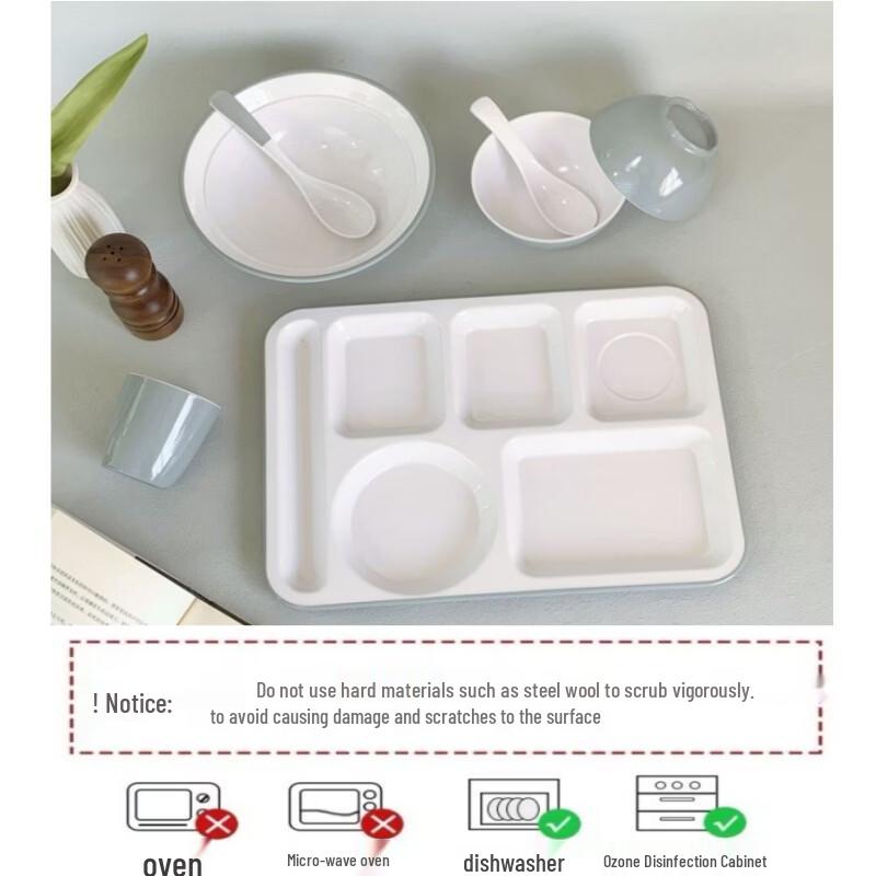 Assiettes repas compartimentées en mélamine DISHJOY