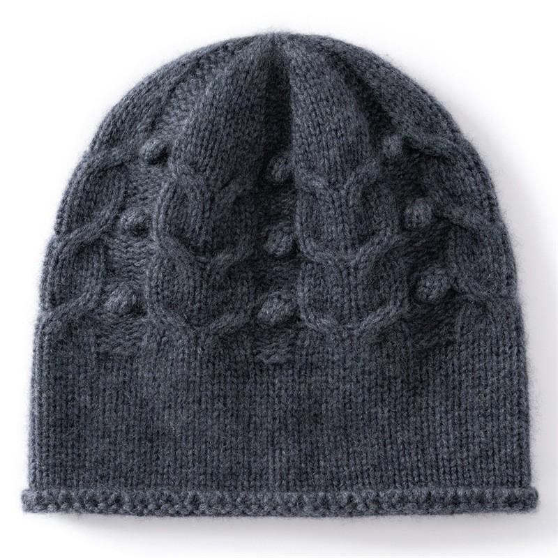 Unisex Cashmere Knit Beanie Hat Winter Warm Wool Cap Outdoor Cycling Cold Weather Accessory