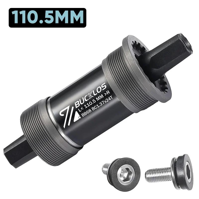 BUCKLOS Bike Bottom Bracket BSA BB68 Square Threaded Bottom Bracket Bicycle Hollow Axle for MTB Road Folding Bike E-Bike Part