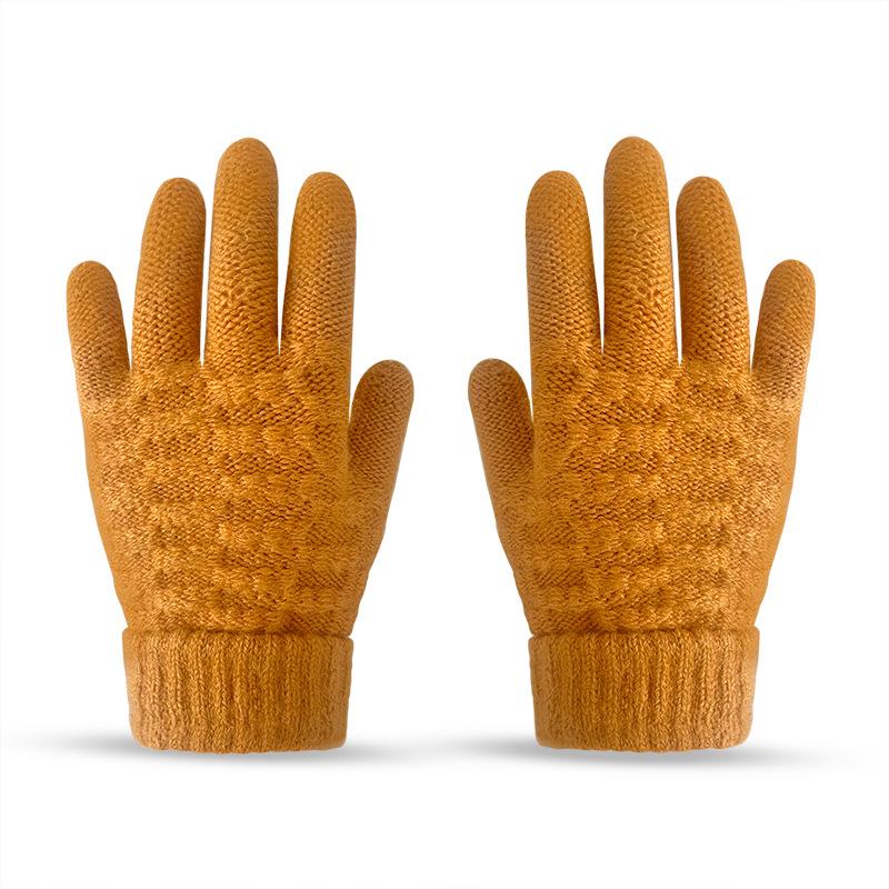 Children's Gloves Warm Knit Yarn Gloves Cute Korean for Boys and Girls Warm Gloves for Outdoor