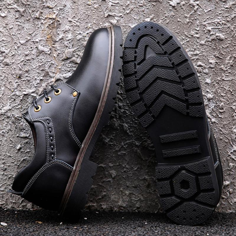 Genuine Leather Shoes Men Footwear Men Casual Shoes High Quality Man Business Shoes Fashion Brand Male Brogues Black A1759