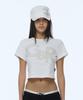 Gillaakaibeu Lettering Graphic Military Cap_White