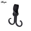 10PCS Black Plastic Universal Hook Suspension Artifact Handlebar Pole Magic Sticker Hook Rotatable Outdoor Multifunctional Buckl