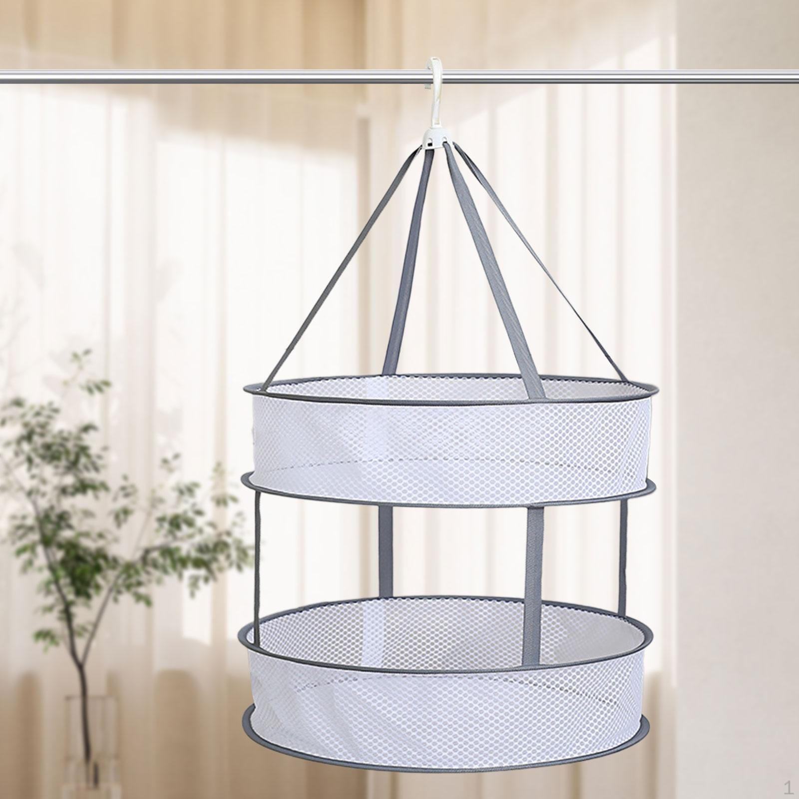 

Стелаж для сушіння светрів Сушарка для одягу, що складається, Портативна складна білизна для шкарпеток small double layer