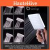 Square Six-function Handheld Abs Showerhead Set With Pressure Boost
