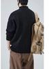 Men's Loose Fit Japanese Style Stand Collar Zipper Cardigan Sweater - Autumn & Winter Woolen Knitwear for Couples