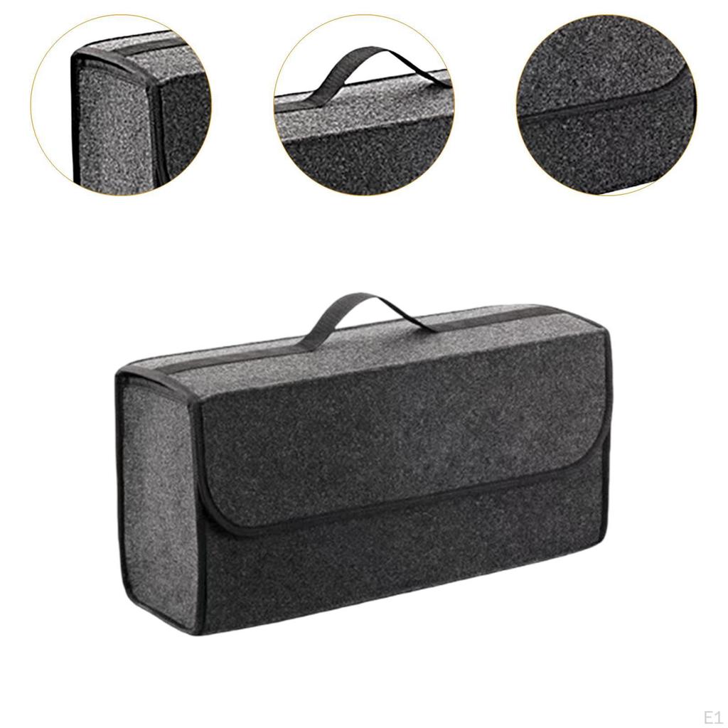 Car Trunk Organizer Felts Practical Portable Wear Resistant Easy to Use Simple Storage Box