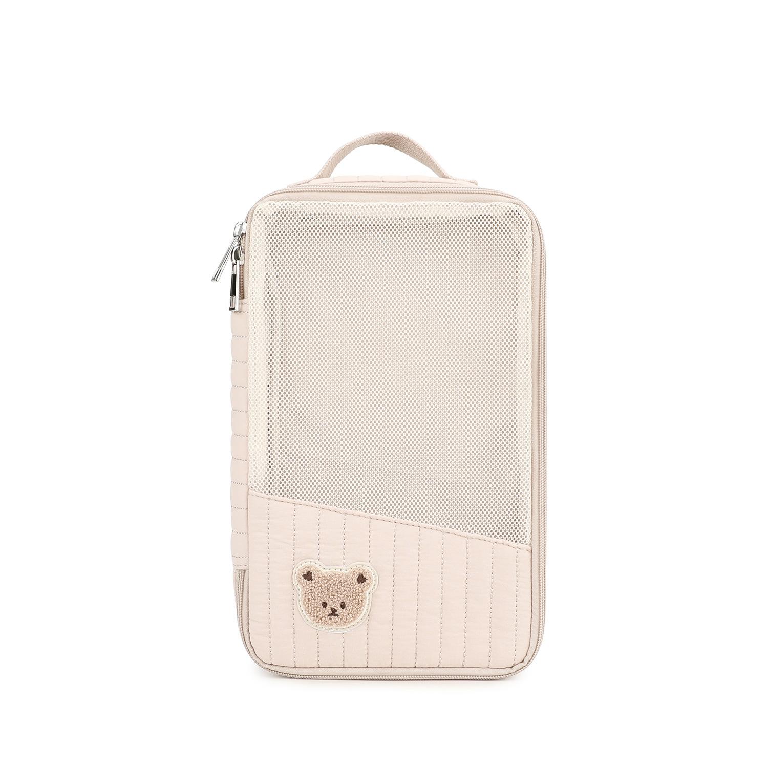

Travel diaper bag bag, waterproof portable diaper bag for baby clothes, mother toiletries bag, suitable for travel mommy bag бежевий