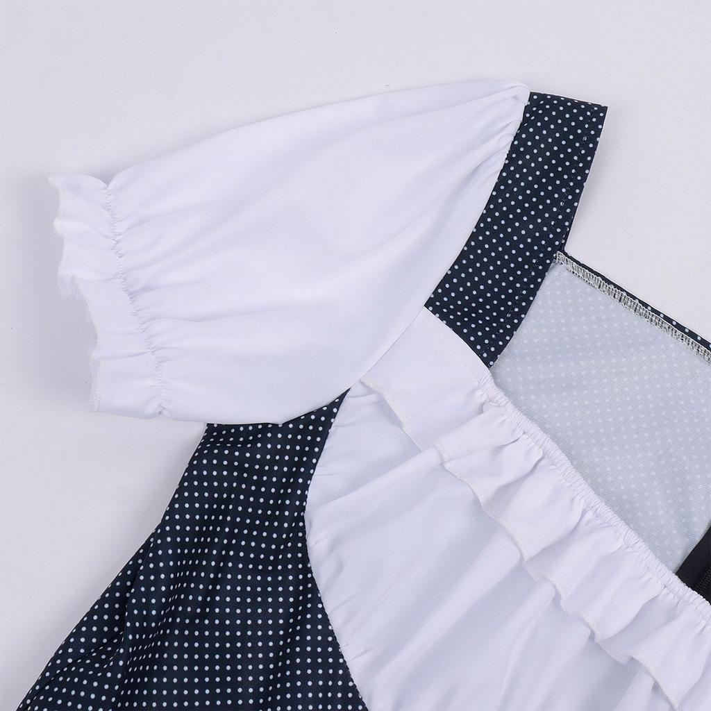 Women's Short Sleeve Tie-Back Costume Dress for Themed Parties