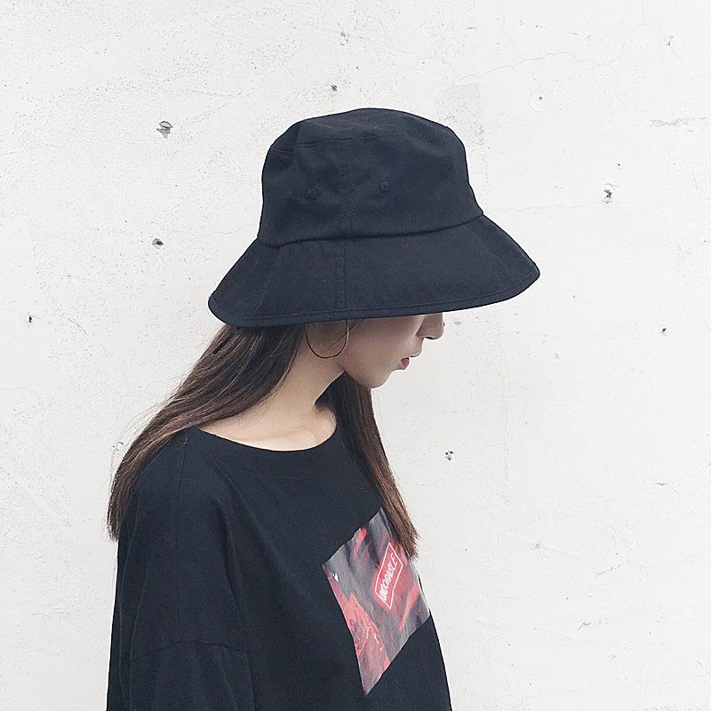 

Fisherman s hat, Japanese-style simple unisex pure cotton sun hat, summer round-top forest-style bucket hat, vintage casual hat, sun protection hat M（56-58cm） чёрный