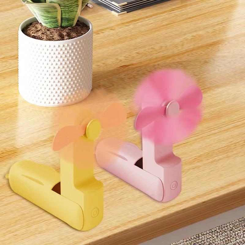 Portable USB Rechargeable Foldable Mini Fan – Silent, Strong Wind