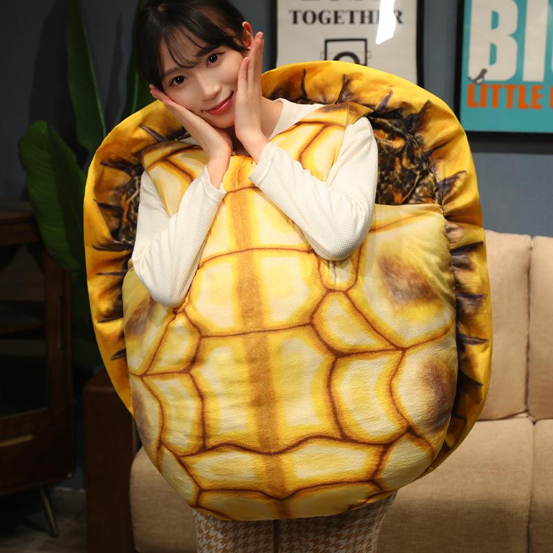 Creative Simulation Turtle Shell Throw Pillow Plush Toy Wearable Turtle Shell Doll Girl Doll Performance Props