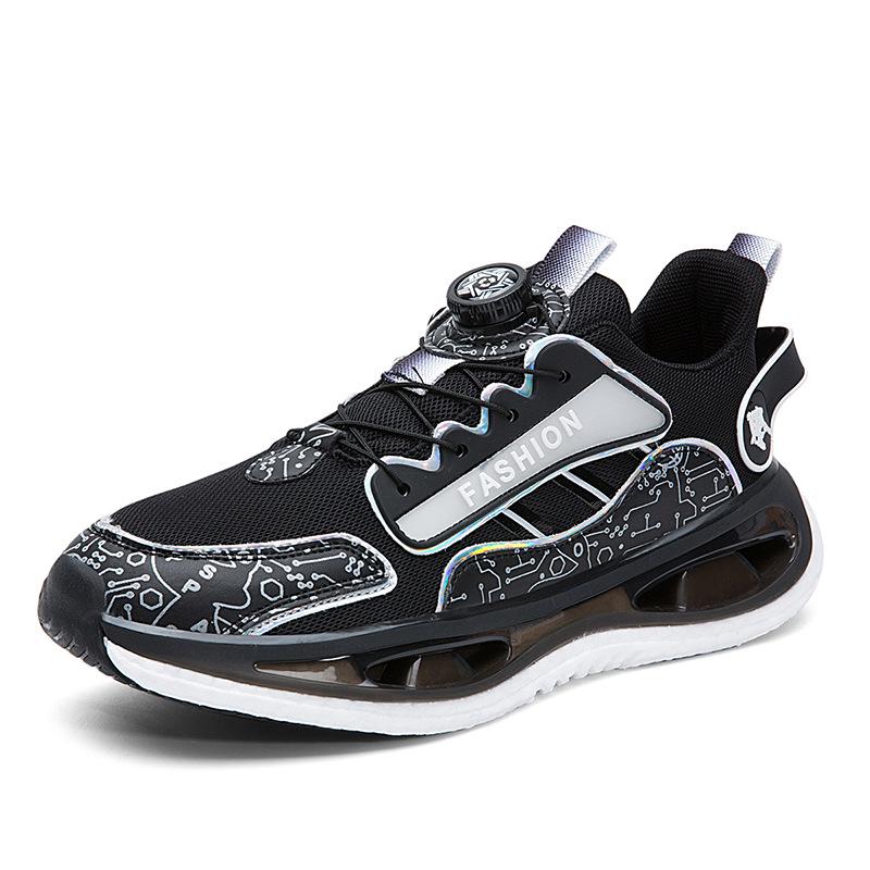 

Мужские легкие амортизирующие универсальные повседневные кроссовки Dad с эффектным дизайном на вращающихся пуговицах и шнуровке без них 44