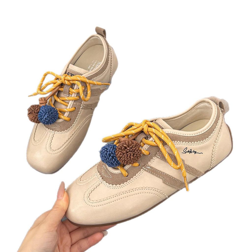 Leather Platform German Training Shoes Women's 2025 New Autumn Retro Sports and Leisure Shoes Are Not Tired of Versatile Forrest Gump Shoes