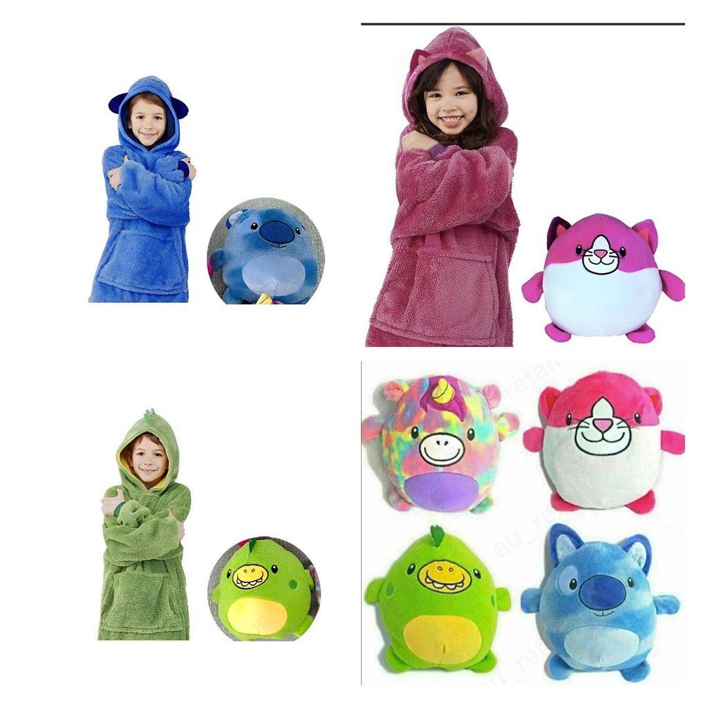 Kids Super Soft Plush Winter Fleece Warm Hooded Giant Sweatshirt Blanket