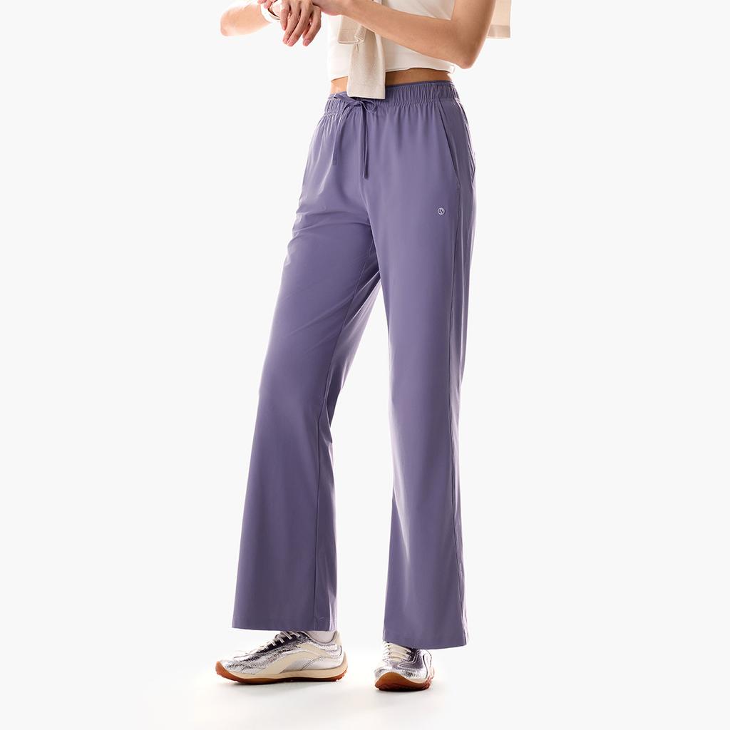 Li Ning Fitness Series Letter Logo Stitching Knitted Sports Pants Women pants AKLW282-6