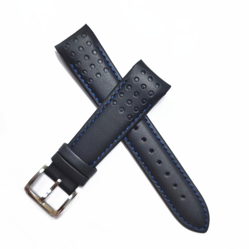 21mm Breathable Leather Watchband for Seiko Watch Strap Sportura Series Barcelona SNAE SNP SRG SUN SPC089 SSC Curved Bracelet