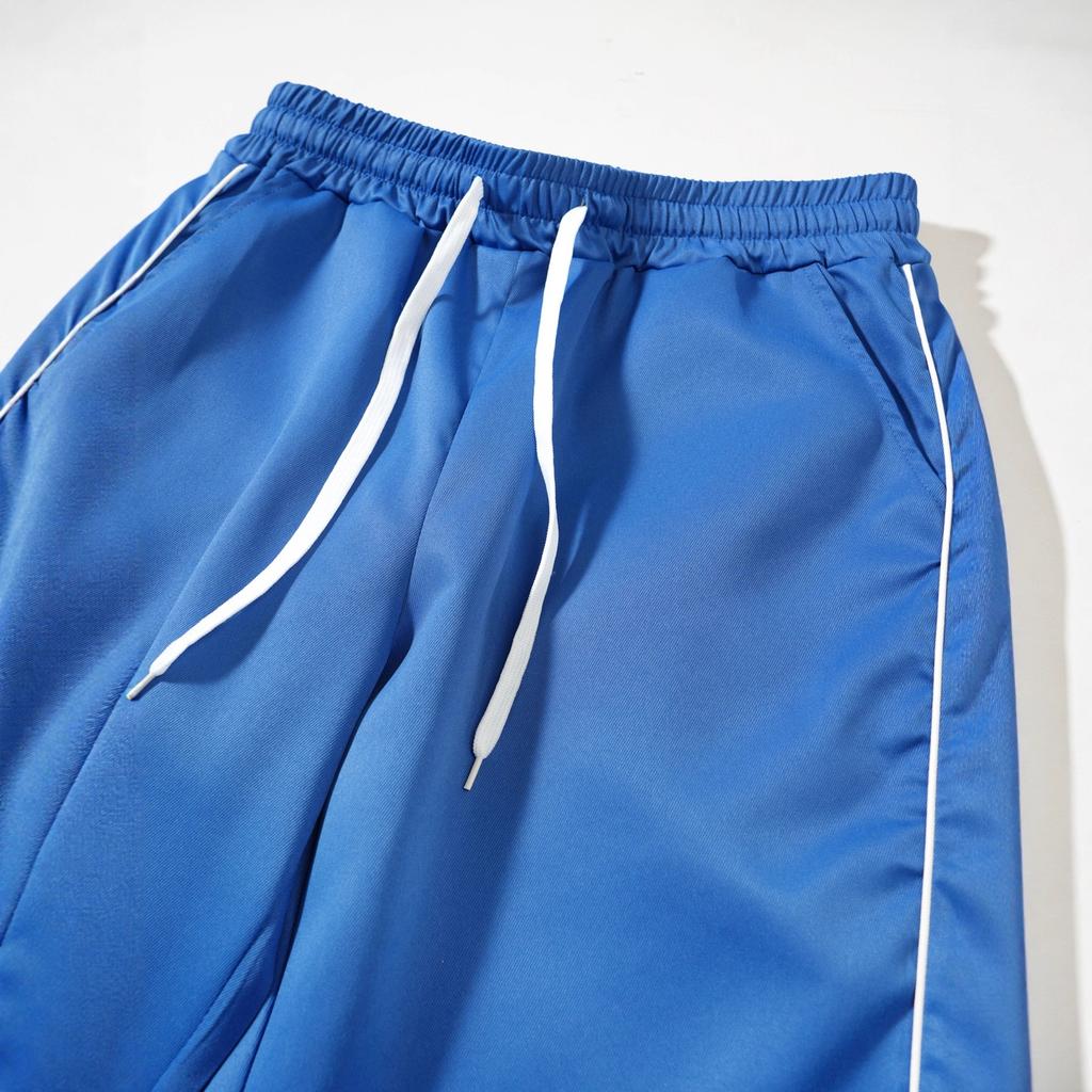 Retro Vintage Wide Leg Loose Pants Spring Summer Me High Elastic Waist Pocket Sporty Long Trousers