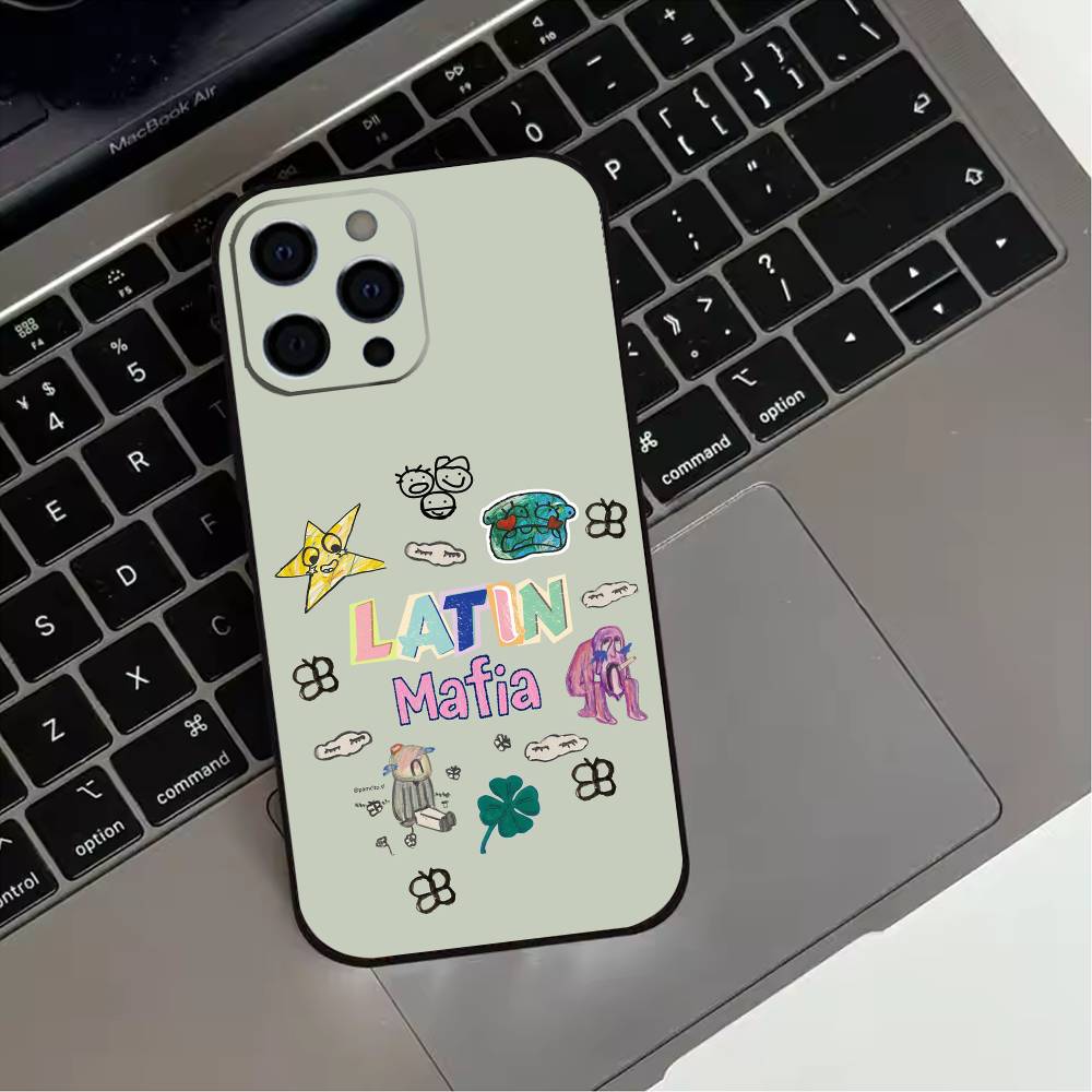 Latin Mafia Creative Phone Case For iPhone 17,16,15,14,13,12,11 Plus,Pro Max,XS,Soft Silicone Black Cover