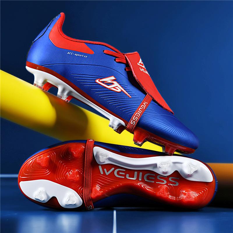 European Cup new seamless process flip-top spike football shoes men's and women's low-top lawn training sneakers