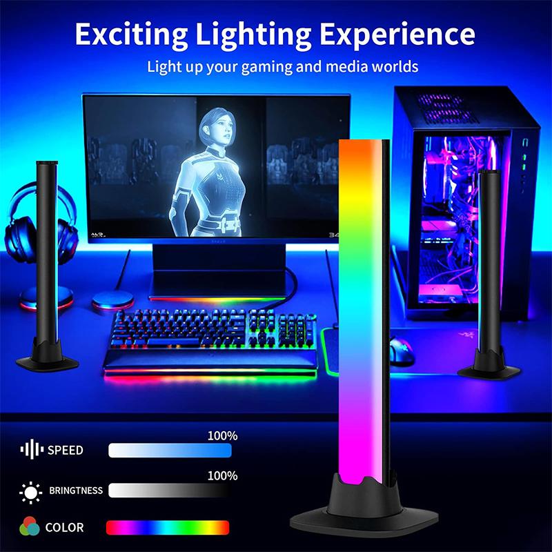Smart LED Light Bar Gaming Lights Ambient Lights med Scene Modes and Modes Bluetooth Color Lpmps Bars for Gamer Decor Lamp 2024
