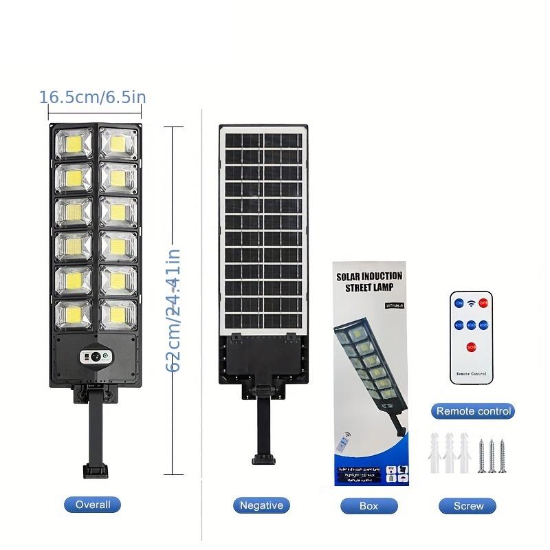

Супер яркий светодиодный солнечный свет 12000 мАч, уличный уличный фонарь, 3 режима дневного света, водонепроницаемое садовое освещение с интеллектуальным датчиком движения 12000mAh чёрный