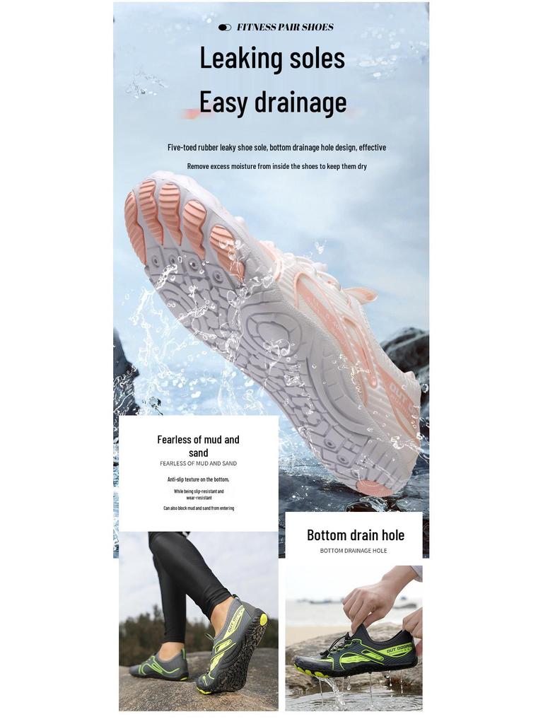 Unisex Amphibious Outdoor Creek & Beach Shoes - Barefoot, Wading, Swimming, Hiking, Surfing, Fishing