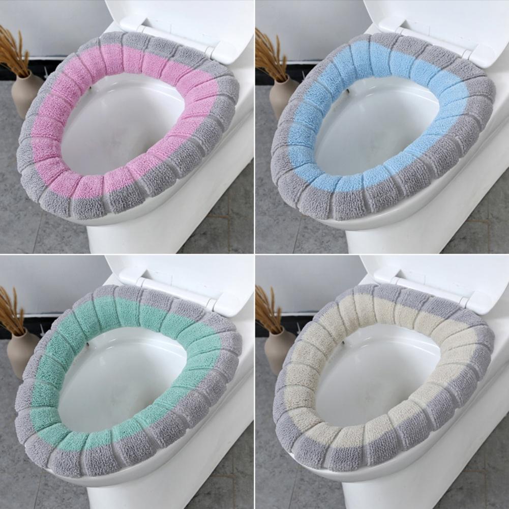 Soft Polyester Toilet Seat Cover Toilet Seat Pad Warm Seating