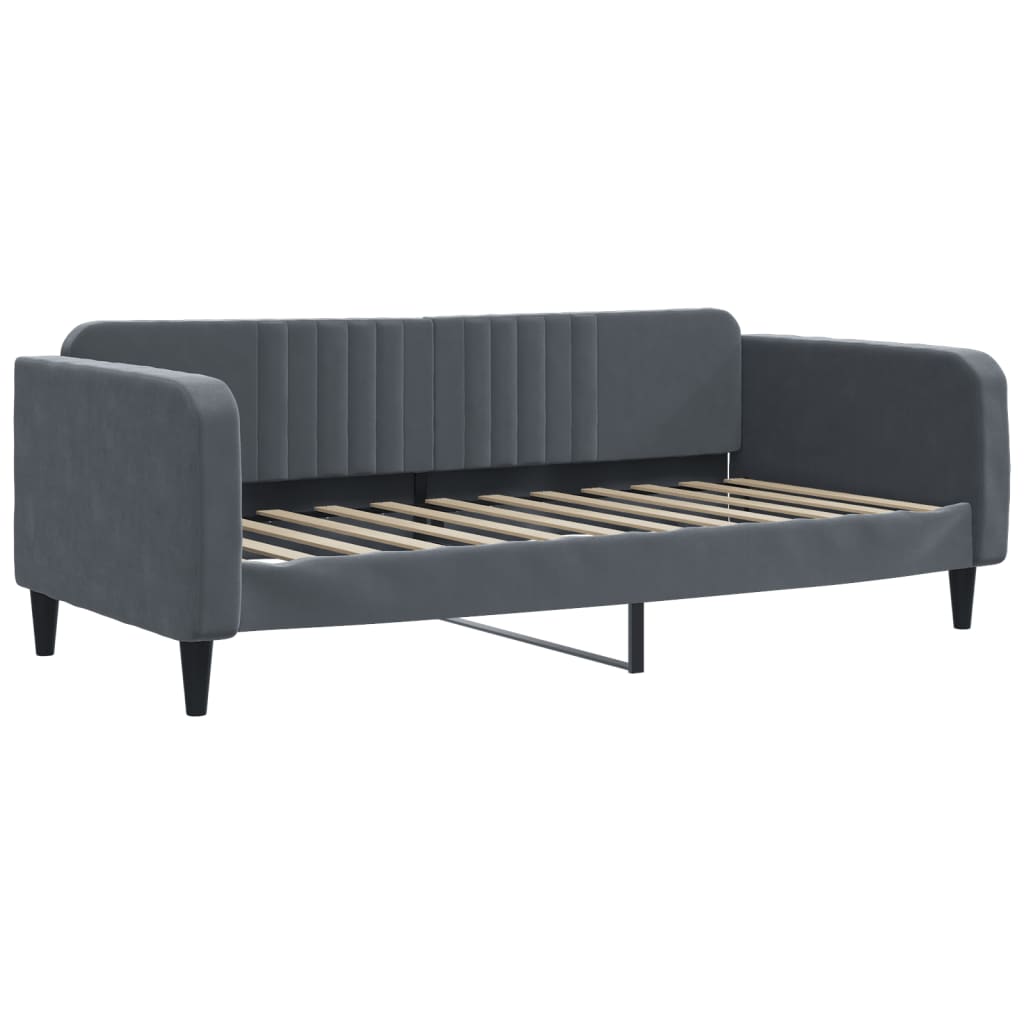 Vidaxl Sofa Z Funkcją Spania, Ciemnoszara, 90X200 Cm, Aksamit