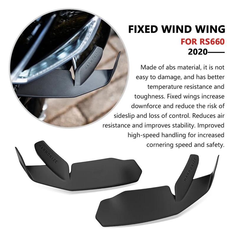 Motorcycle Winglet Aerodynamic Wing Kit Side Wind Spoiler Side Wind Spoiler For RS660