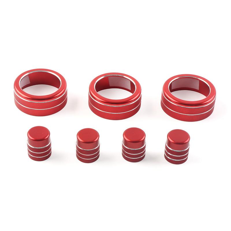 7Pcs/Set Aluminum Car Central Control Switch Knob Ring Cover Trim For Honda Civic 11th -up For CRV CR-V -2024