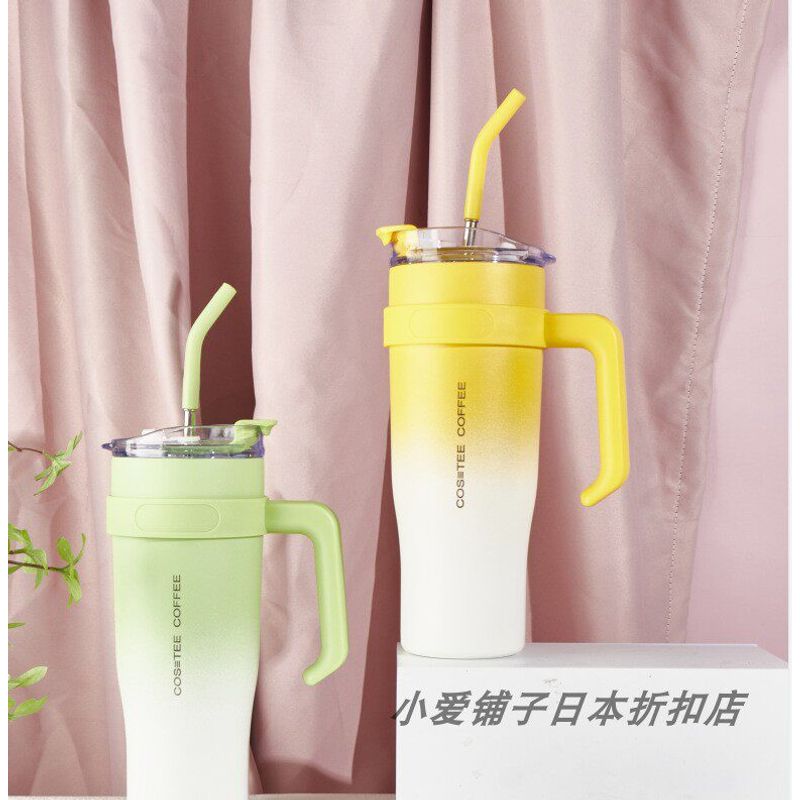 Japanese Kazuki Water Cup Female 2025 New Arrival Student Cute Portable Straw Cup Good-looking Large Capacity Vacuum Cup