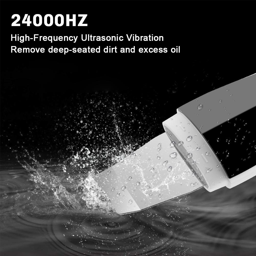Ultrasonic Skin Scrubber Face Spatula Facial Skin Exfoliator Scraper and Blackhead Remover Pore Cleaner Facial Deep Cleansing