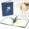 2 Colors Available Foldable Airplane Greeting Card Creative Aviation Enthusiasts Aircraft Helicopter Cultural Greeting Cards